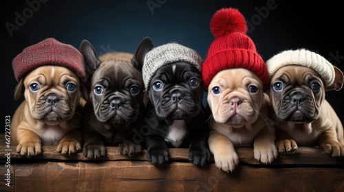 Adorable Winter Christmas Dogs