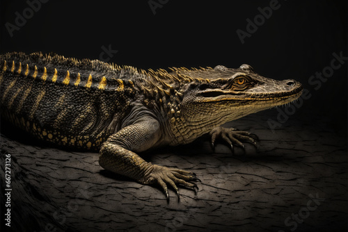 Black gold Crocodile