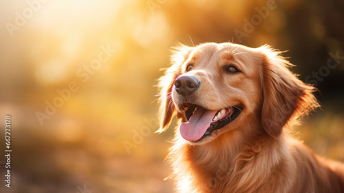 Joyful Dog s Golden Retriever Studio Smiles  Perfect Images for Pet-Related Ads and Animal Love Designs