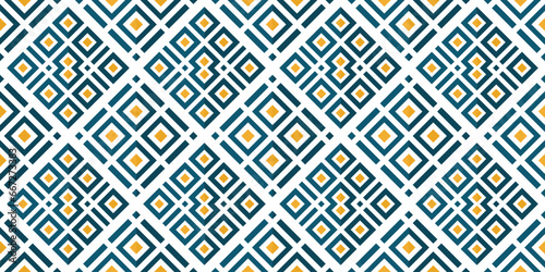 Mediterranean style ceramic tile pattern Ethnic folk ornament Colorful seamless geometric pattern