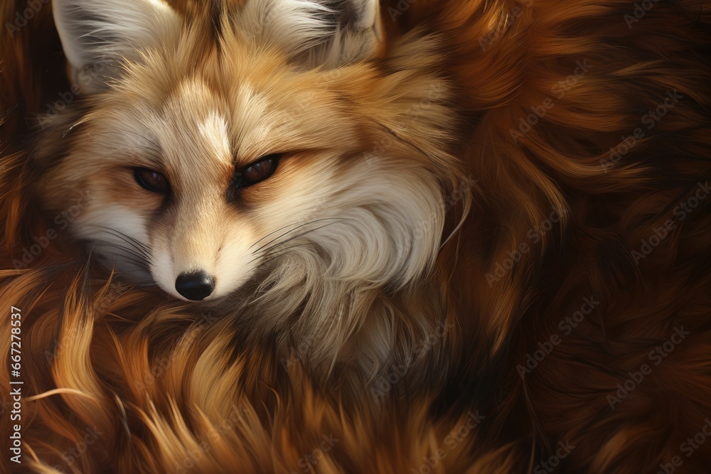 Obraz premium Dense fur of a mammal, warm and fluffy.