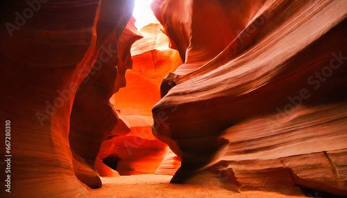 antelope canyon a scenic slot canyon in the american southwest on navajo land east of page arizona