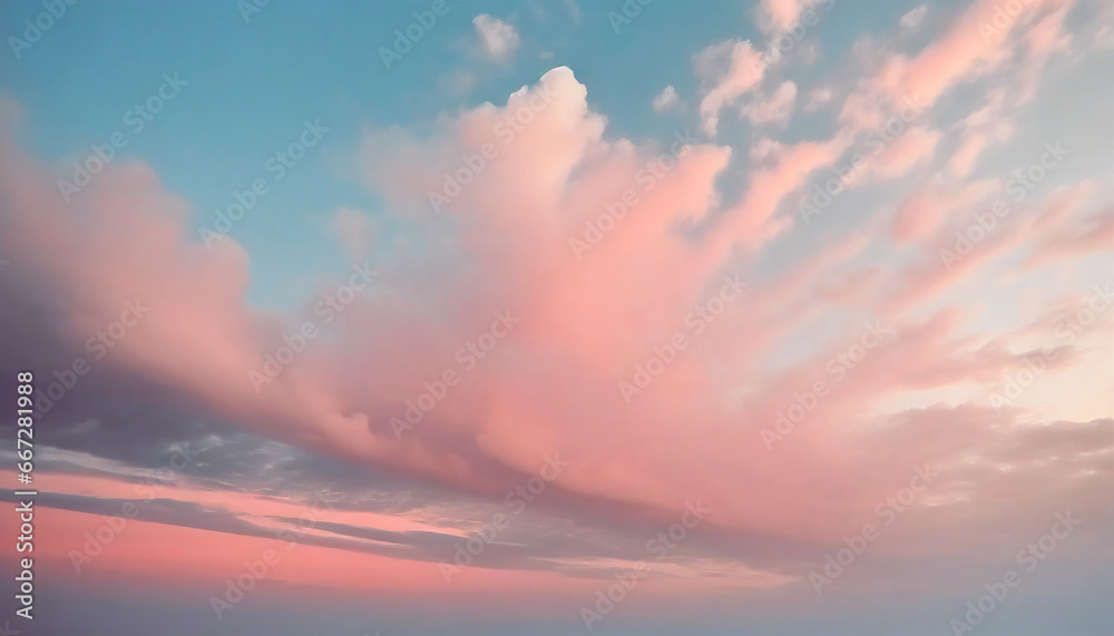 heaven dusk pastel sky horizon scene with fluffy coral pink clouds hd phone wallpaper ai generated