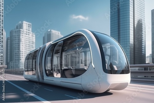 efficient urban transportation enabled by modern technology. Generative AI