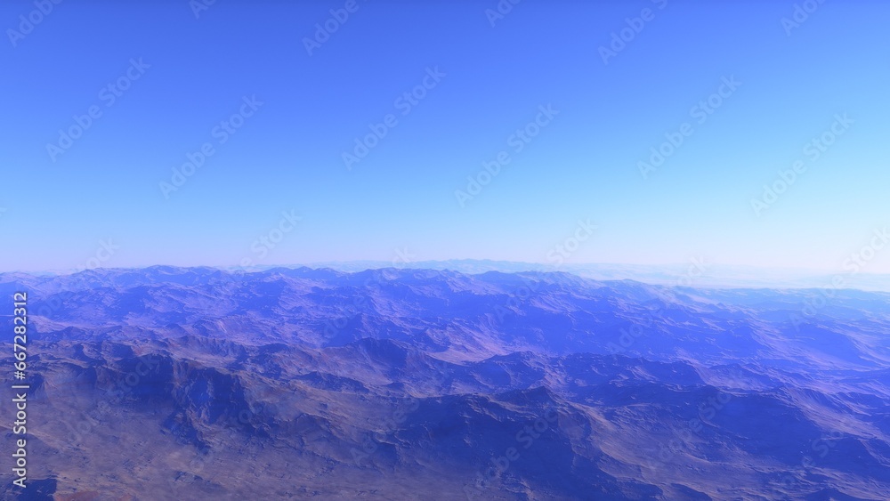 Mars like red planet, with arid landscape, rocky hills and mountains, for space exploration and science fiction backgrounds.
Mars like red planet, with arid landscape, rocky hills and mountains, for space exploration and science fiction backgrounds.