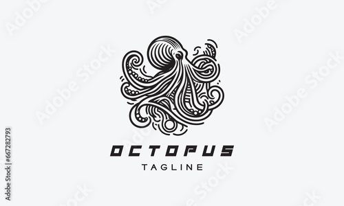 Wallpaper Mural Octopus vector logo icon illustration design Torontodigital.ca