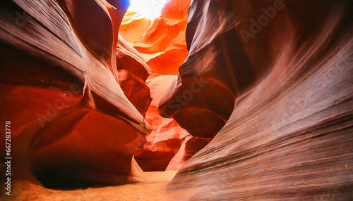 antelope canyon a scenic slot canyon in the american southwest on navajo land east of page arizona