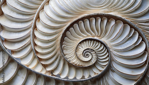 close up nautilus shell pattern photo