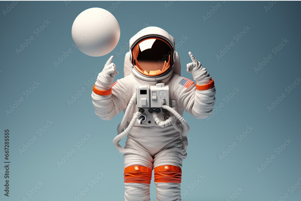 Astronaut in space on the moon Astronaut in space on the moon