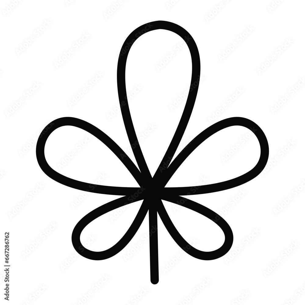 Isolated outline of an autumn leaf icon Vector Isolated outline of an autumn leaf icon Vector