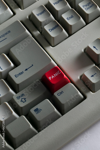 Panic Button on a computer keyboard