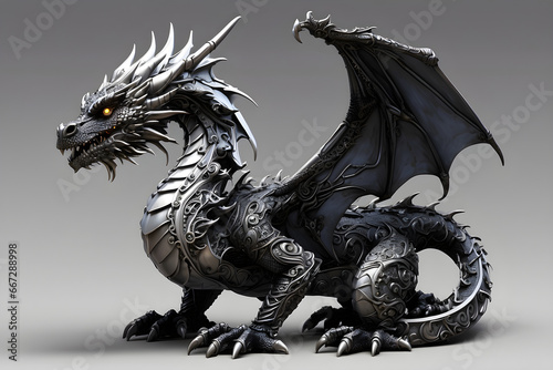 Black metal dragon © Karolis