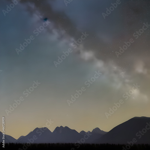 clouds over the mountains