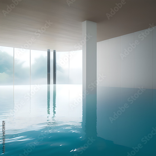 modern room concept with window