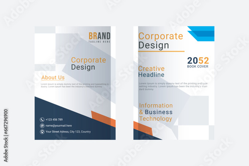 Corporate book cover design template