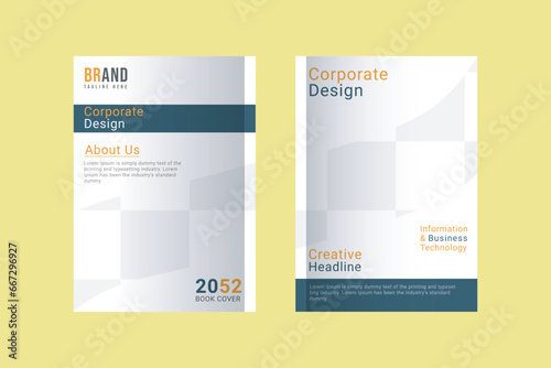 Corporate book cover design template