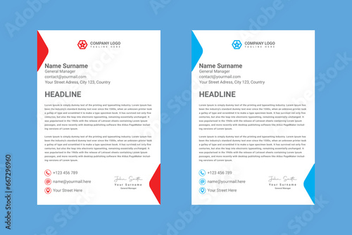 Professional creative letterhead template design for your business