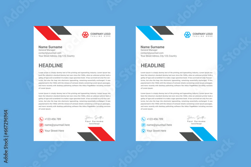 Professional creative letterhead template design for your business