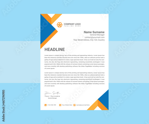 Professional creative letterhead template design for your business