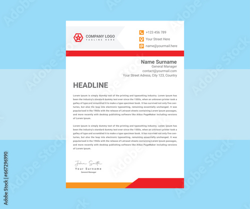 Professional creative letterhead template design for your business