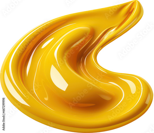 Abstract Liquid Glossy Glass Iridescent PNG Shape