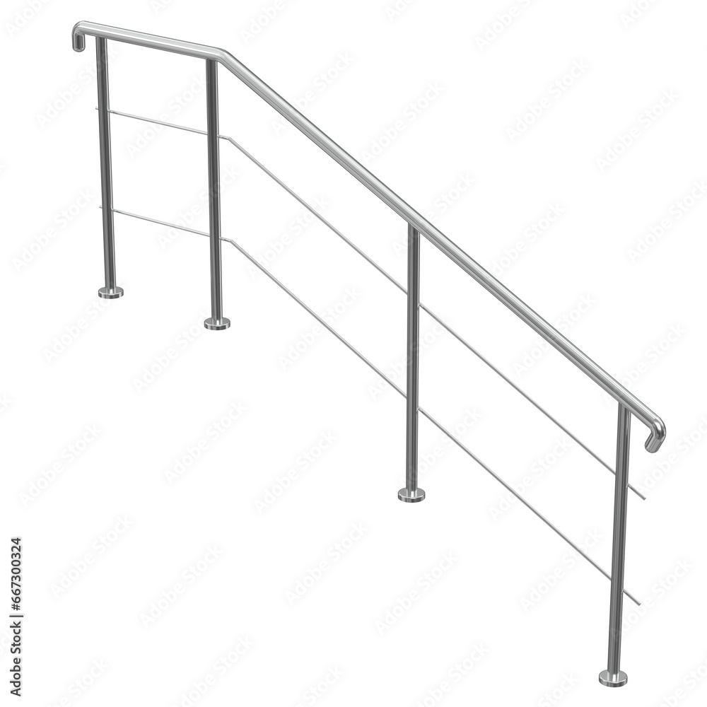 3D rendering illustration of a handrail 3D rendering illustration of a handrail