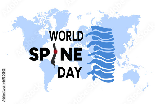 World spine day poster banner in vector