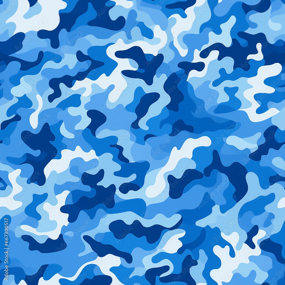 Blue Ocean Camouflage Pattern Blue Ocean Camouflage Pattern