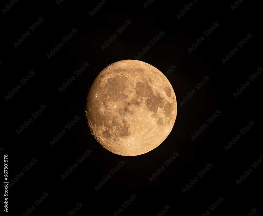 full moon over black