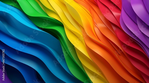 Gay pride folded rainbow paper background colorful
