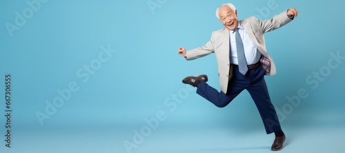 Senior businessman dancing