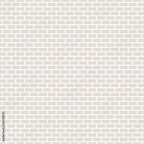 Seamless brick wall pattern: abstract geometric vector texture. Subtle beige and white minimalist background. Simple repeat ornament design perfect for decor, wallpapers, textile, fabric, prints