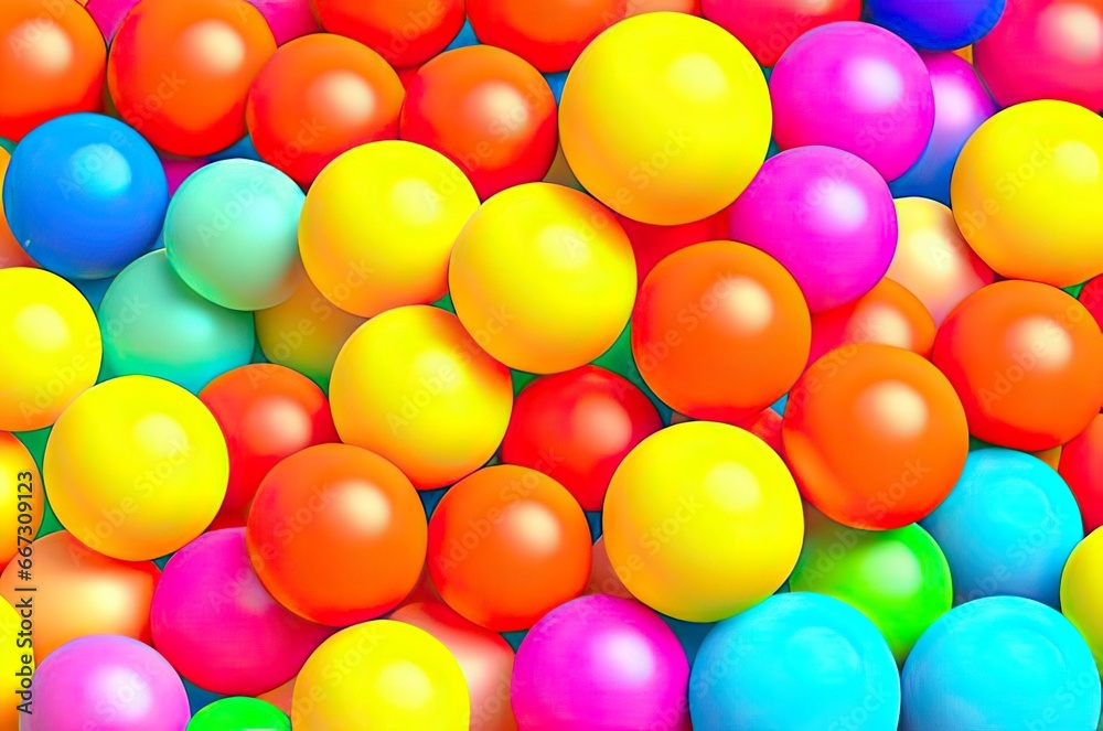 Background of colorful balls, beautiful.