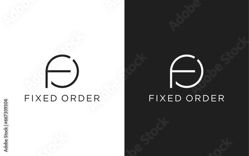 FO OF Letter Business Logo Design Alphabet Icon Vector Symbol