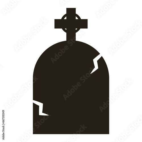 Isolated creepy tombstone Halloween season Vector