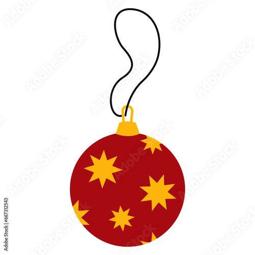 Εκτύπωση καμβά Beautiful Christmas ball on white background