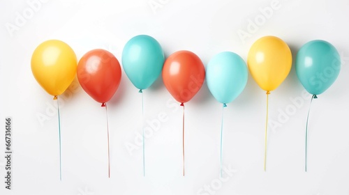 colorful balloons isolated on a white background