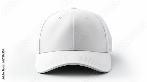 white baseball cap isolated on white