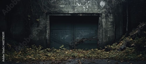 Hidden entrance to an old underground bunker