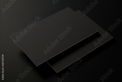 Business card on black background mockup