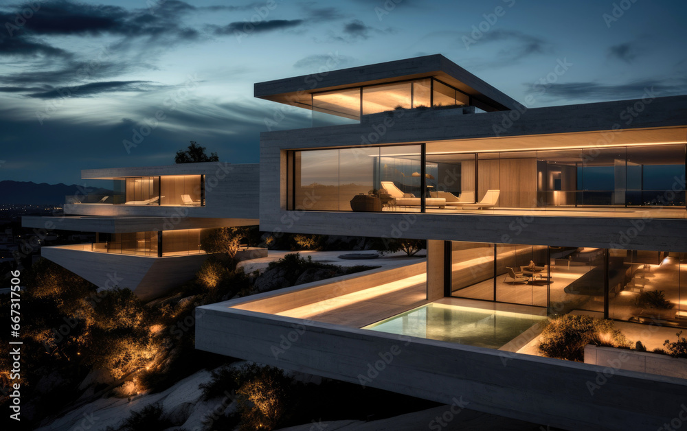 Fototapeta premium Luxury home in valencia designed by a top architects