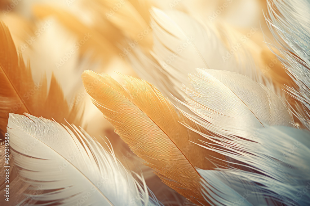 Naklejka premium A gentle feather texture background