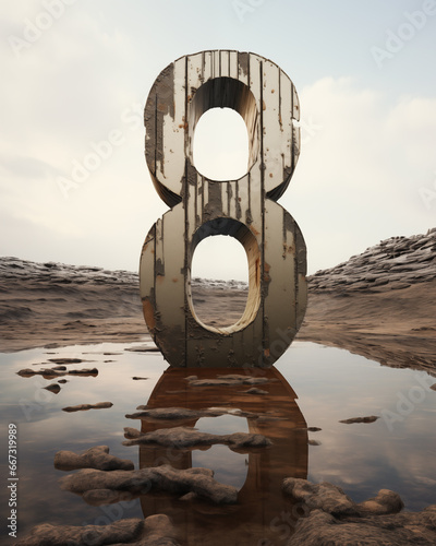 A hollow numeral 