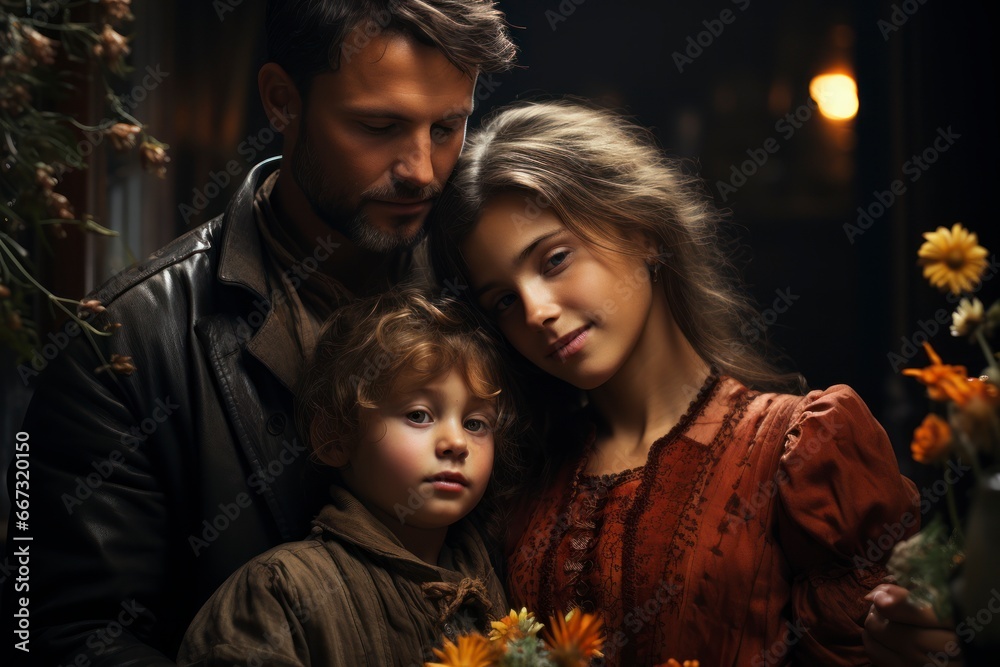 Portrait of loving family