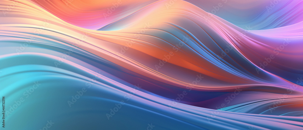 Abstract iridescent colors 3D waves Abstract iridescent colors 3D waves