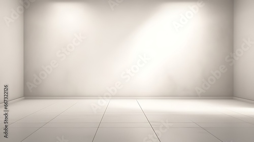 Concrete white wall and floor. White background © i_love_photos