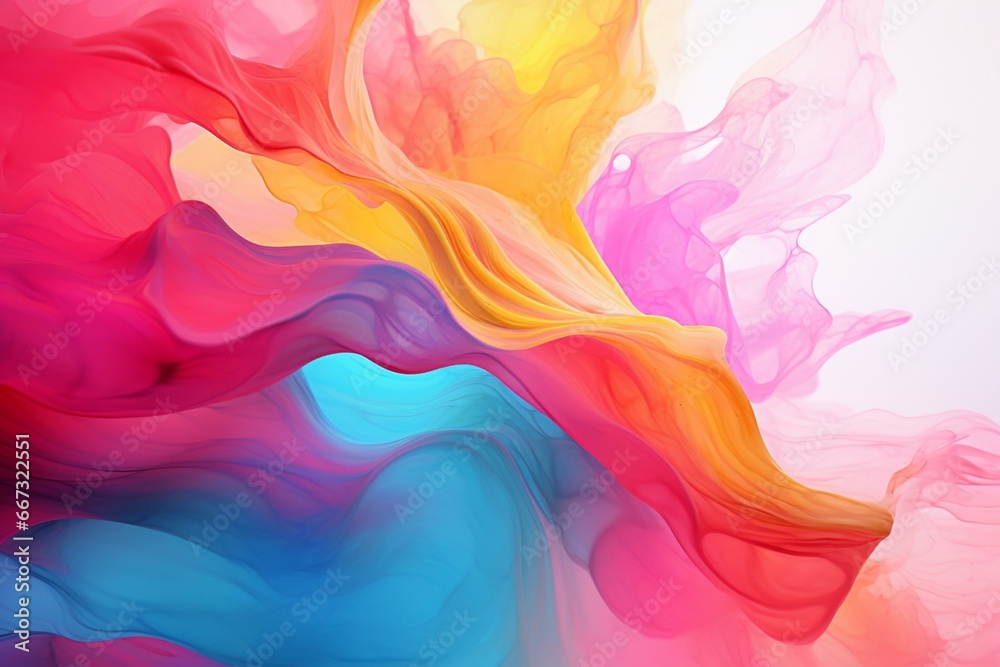 Colorful, mesmerizing abstract design. Generative AI