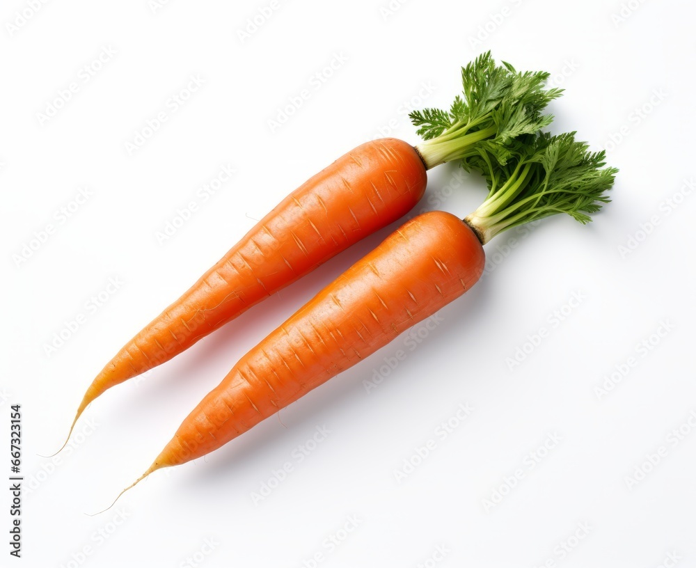 Carrots on a white background Carrots on a white background