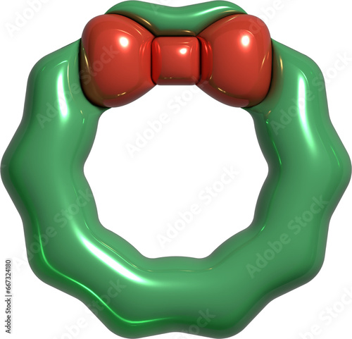 Inflated Christmas Holiday Balloon PNG Element Object photo