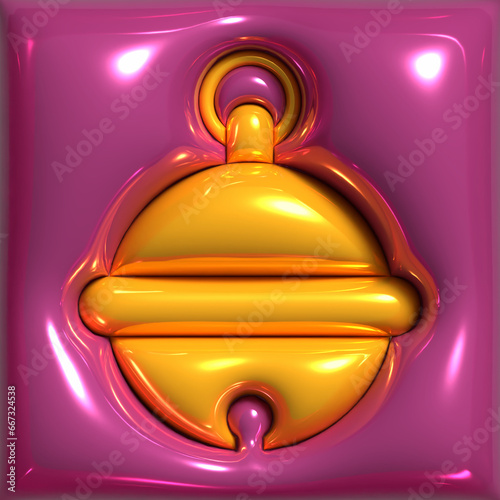 Inflated Christmas Holiday Balloon PNG Element Object photo